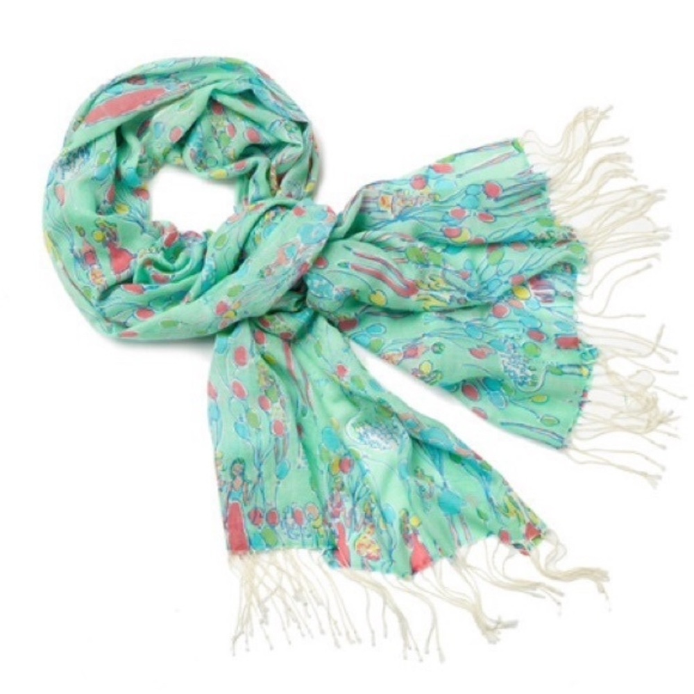 Lilly Pulitzer Murfee Sand Bar Blue Pop Scarf